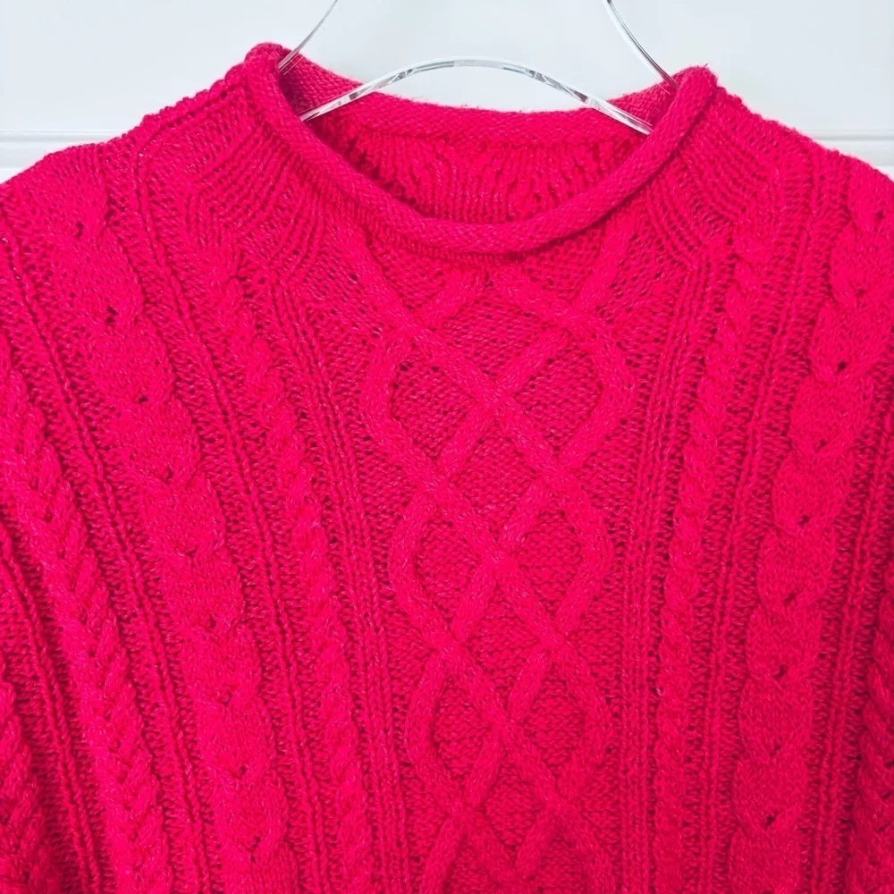 J. Crew NWT Cable Knit Rolled Neck Sweater Size Small